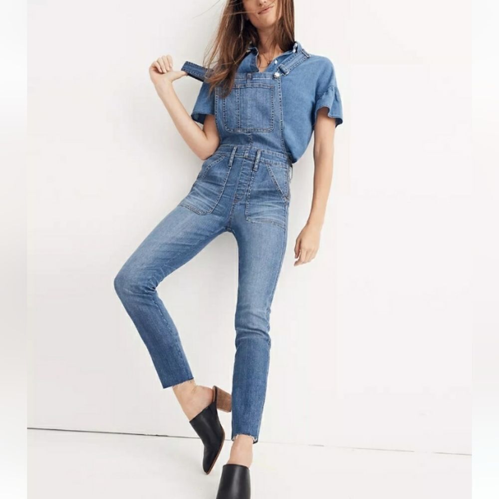 MADEWELL Skinny Overalls in Kemp Wash